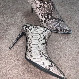 Snakeskin Booties